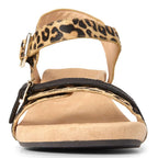 Laurie Wedge Sandal - Tan Leopard