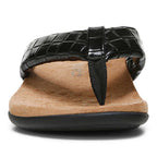 Layne Toe Post Sandal - Black Woven