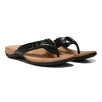 Layne Toe Post Sandal - Black Woven