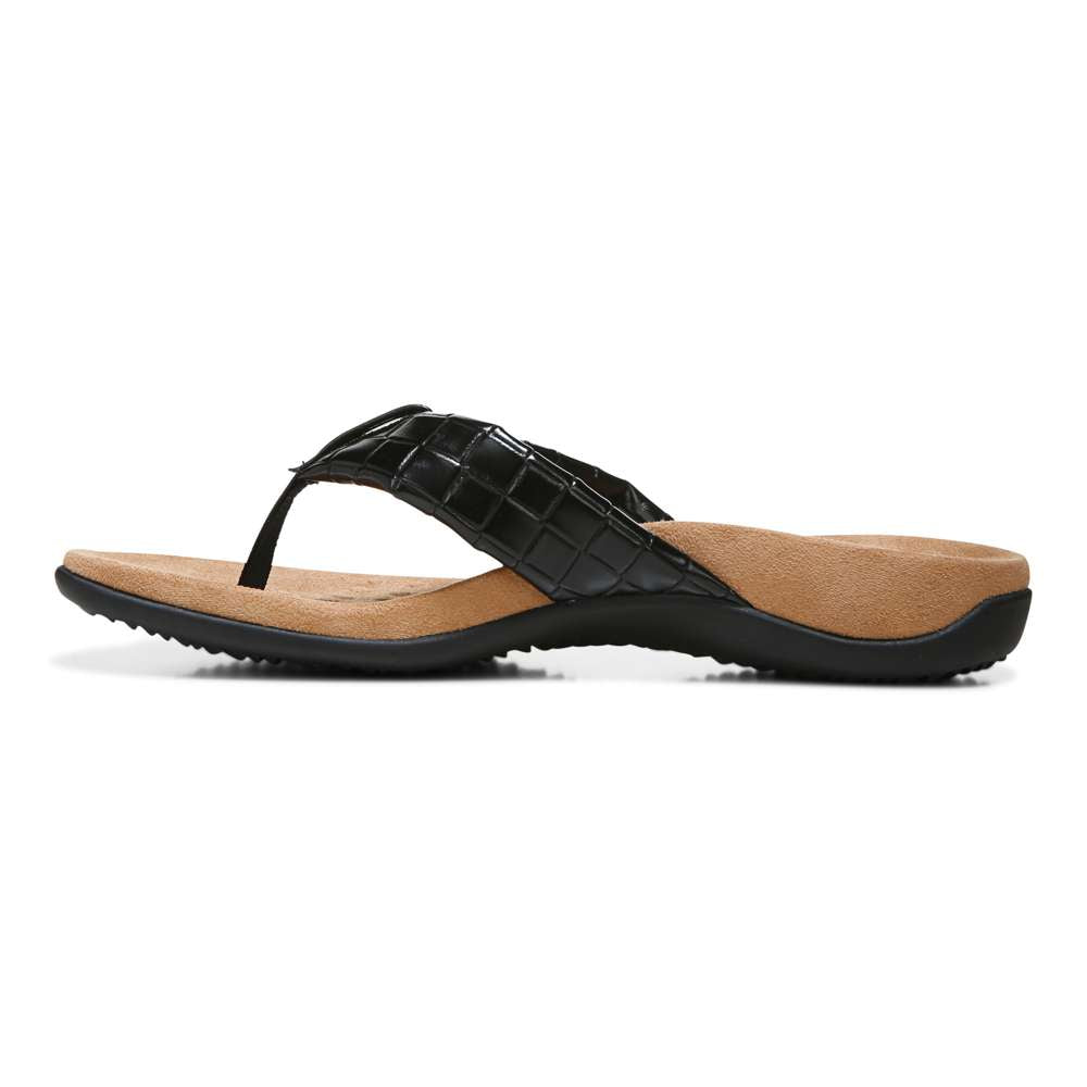 Layne Toe Post Sandal - Black Woven