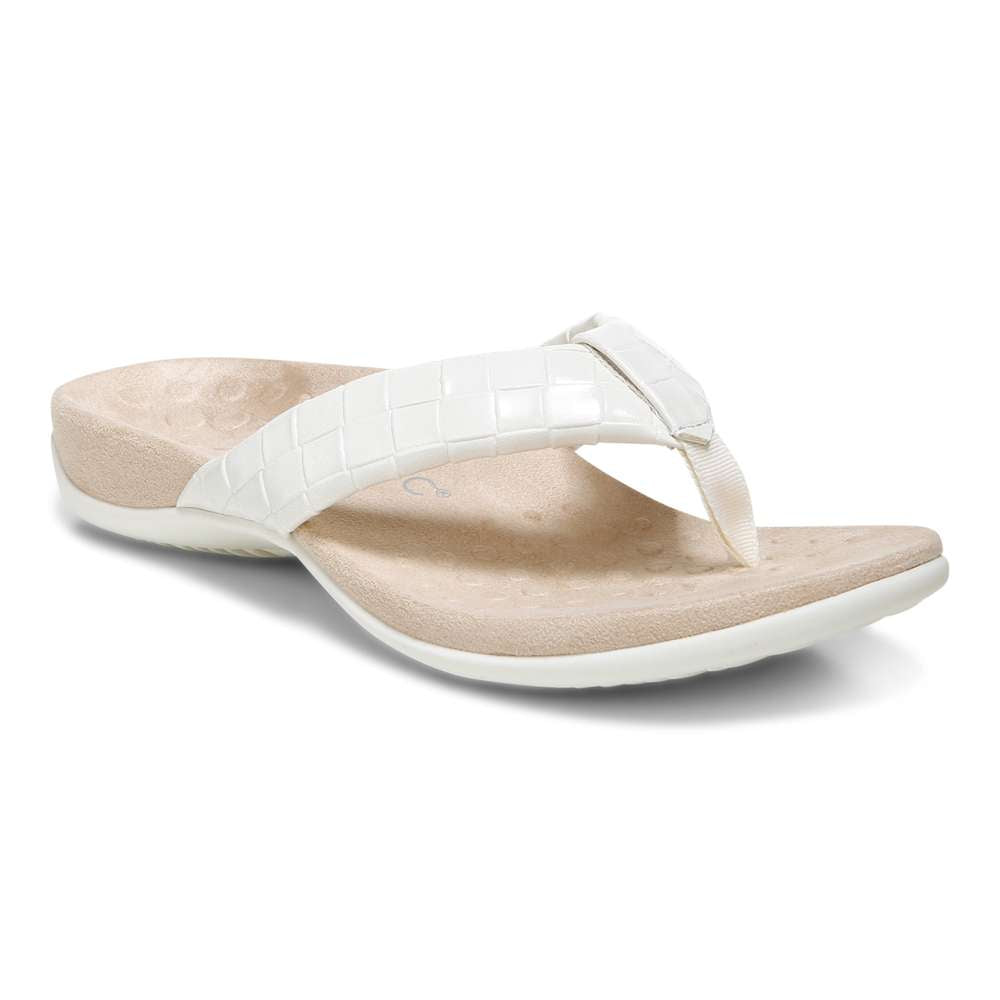 Layne Toe Post Sandal - Cream Woven