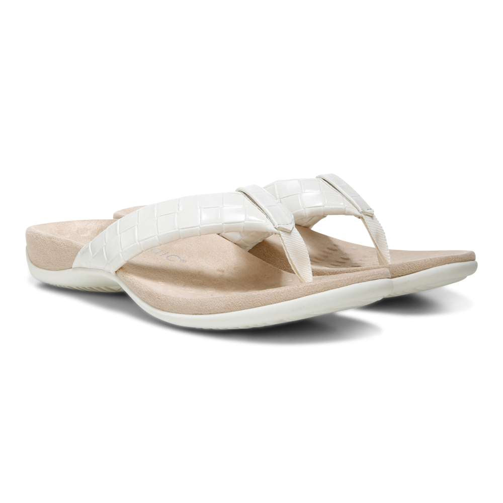 Layne Toe Post Sandal - Cream Woven