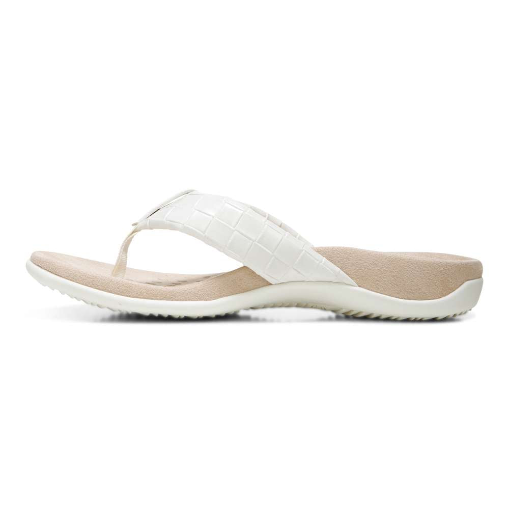 Layne Toe Post Sandal - Cream Woven