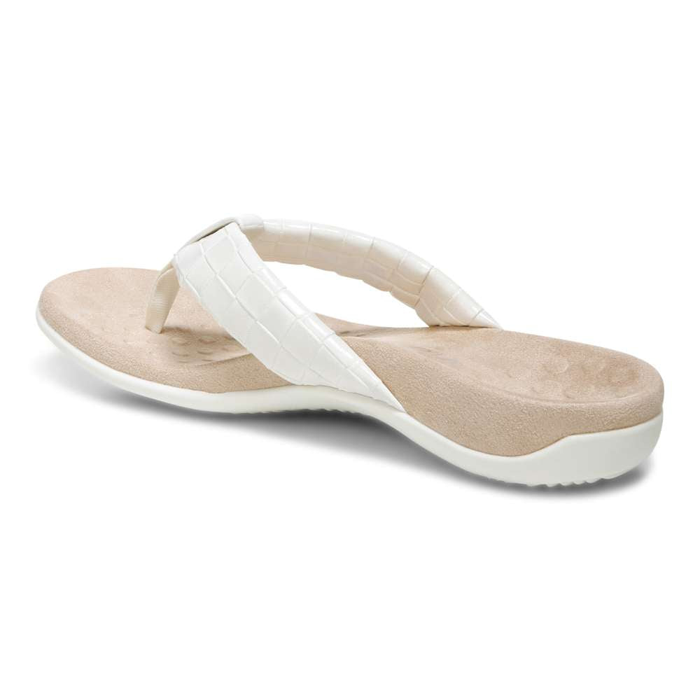 Layne Toe Post Sandal - Cream Woven