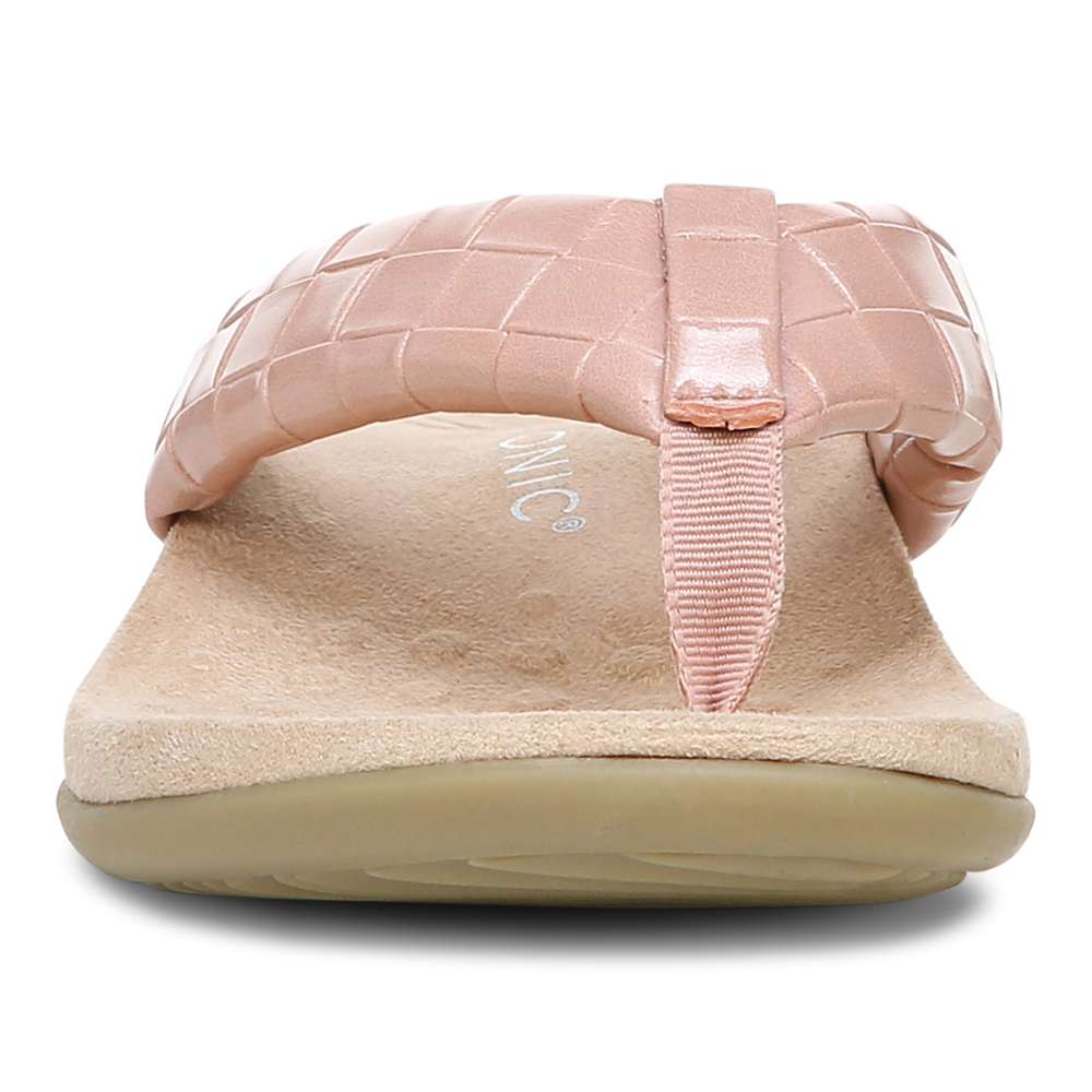 Layne Toe Post Sandal - Peach Woven