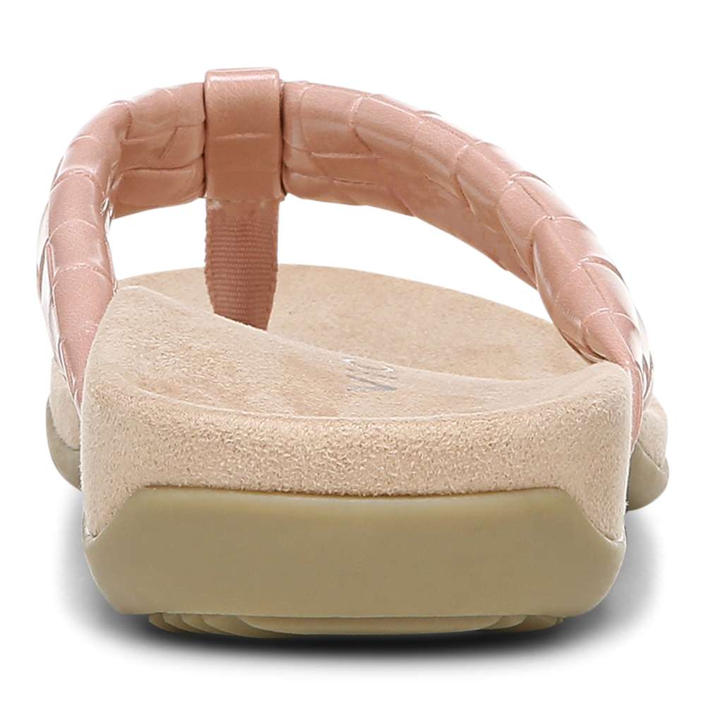 Layne Toe Post Sandal - Peach Woven
