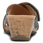 Leticia Wedge Sandal - Black Lizard
