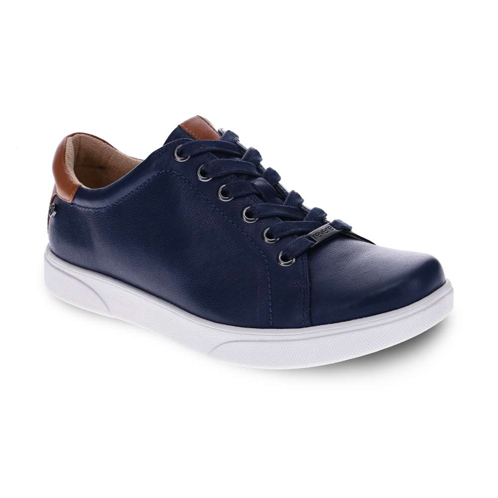 Limoges Lace-Up Casual Sneaker - Blue French/Cognac