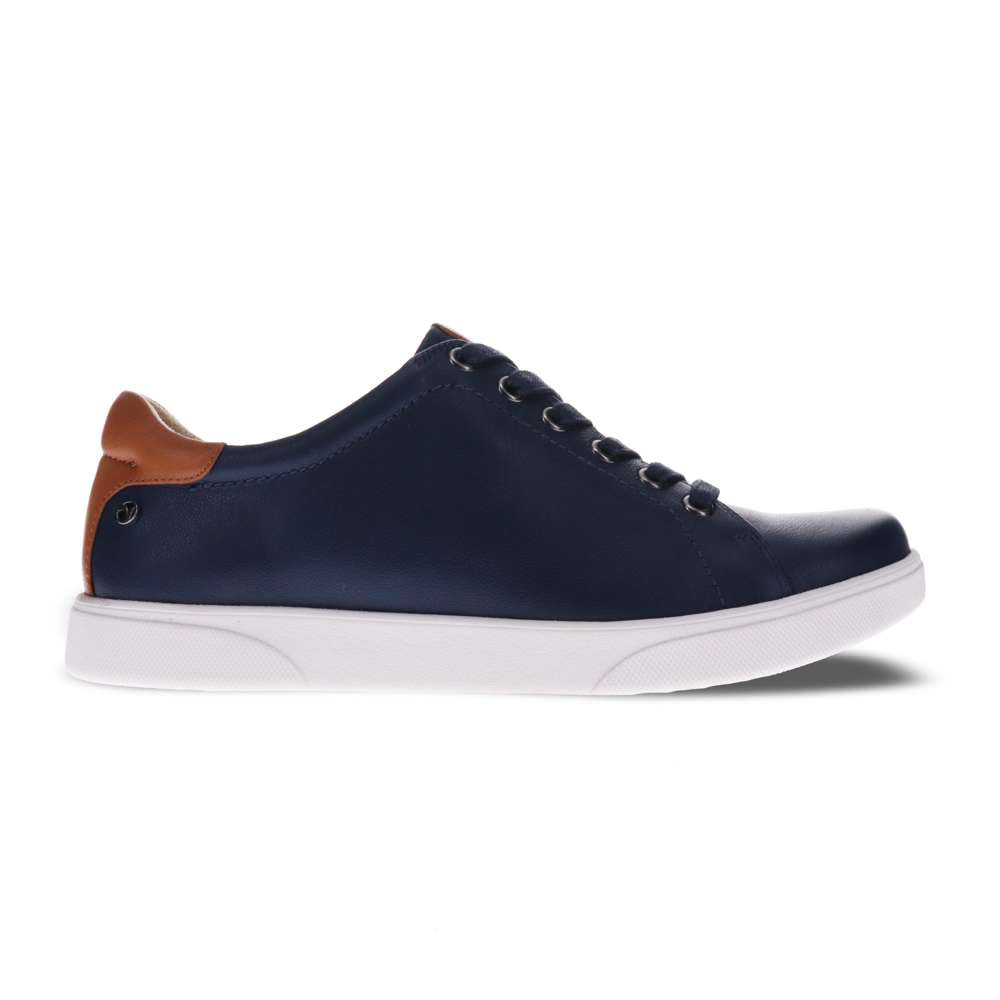 Limoges Lace-Up Casual Sneaker - Blue French/Cognac