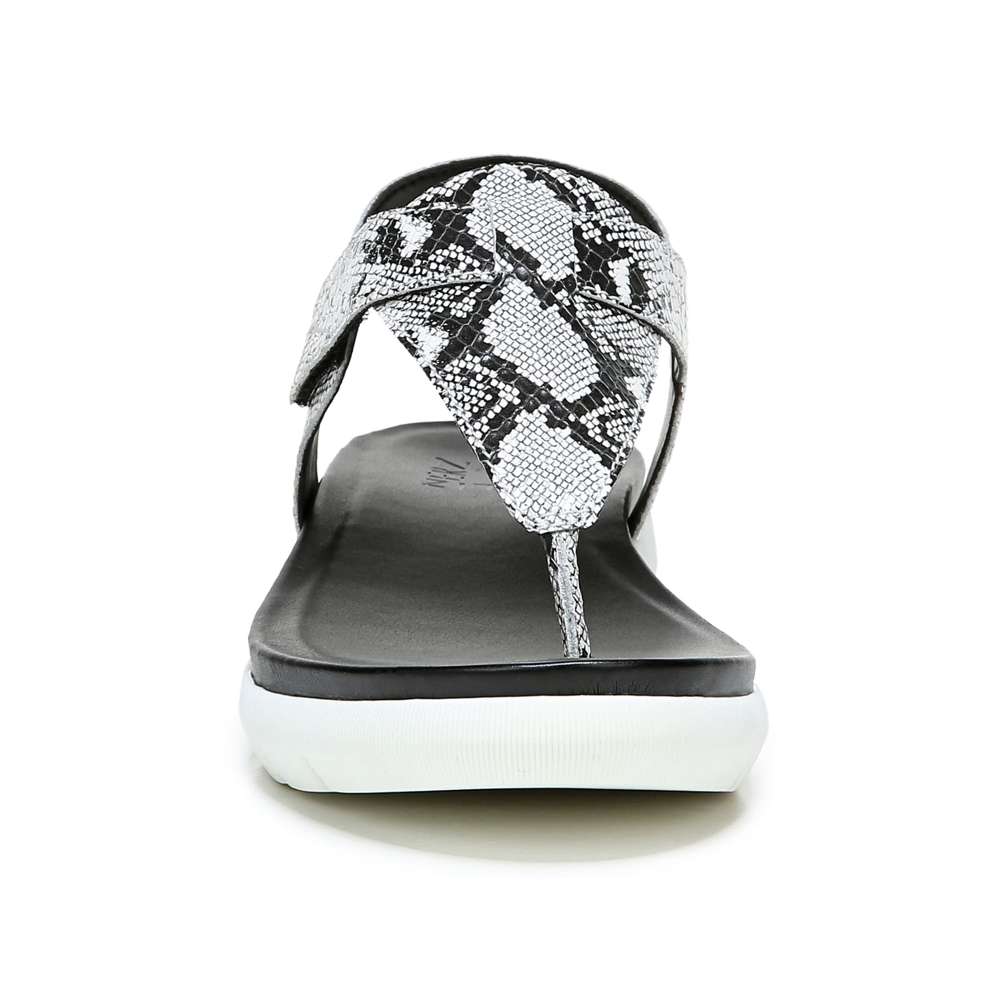 Lincoln Sandal - Black/White Snake