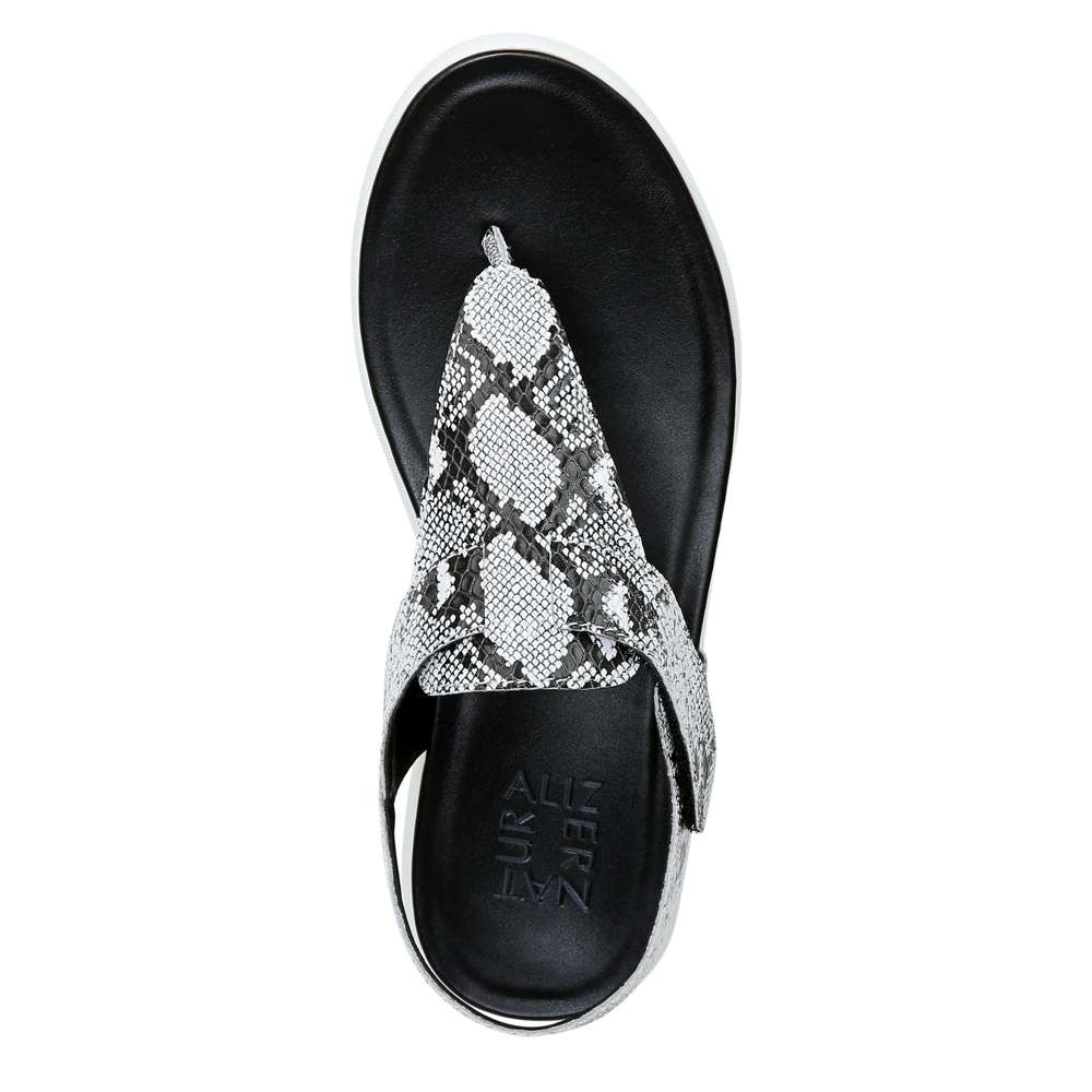Lincoln Sandal - Black/White Snake