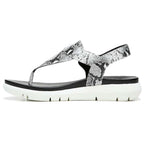 Lincoln Sandal - Black/White Snake