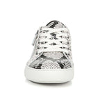 Macayla Casual Sneaker - Black/White Snake