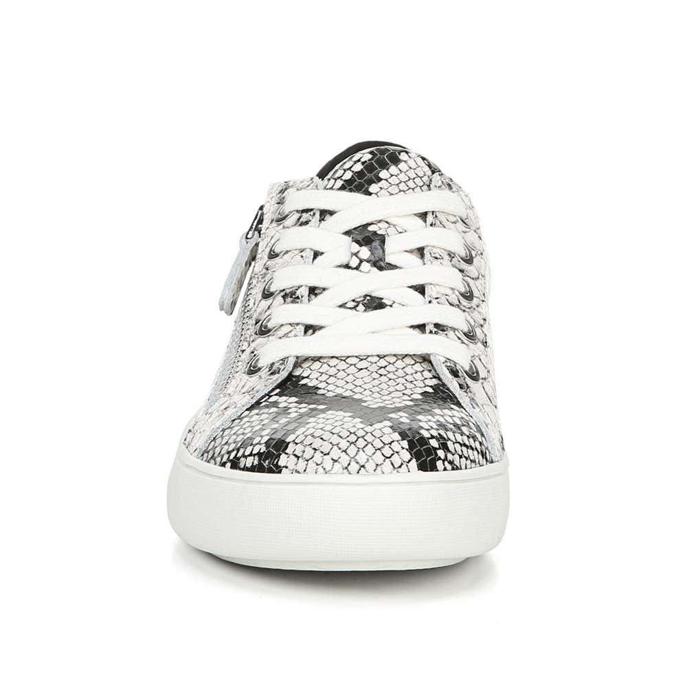 Macayla Casual Sneaker - Black/White Snake