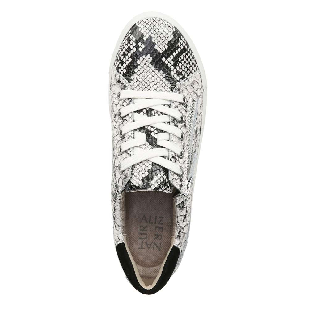 Macayla Casual Sneaker - Black/White Snake