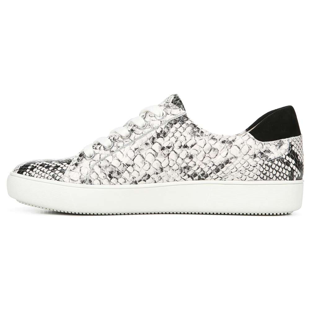 Macayla Casual Sneaker - Black/White Snake