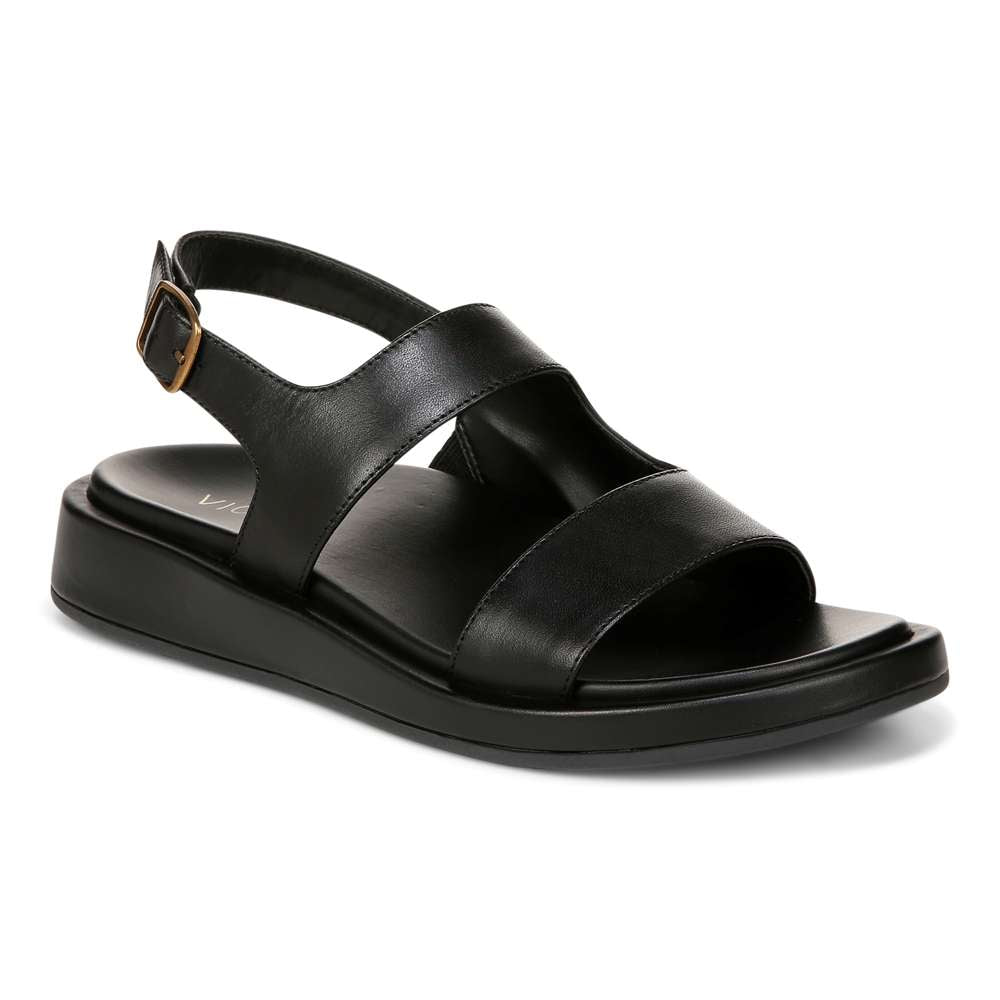 Madera Slingback Sandal - Black Leather