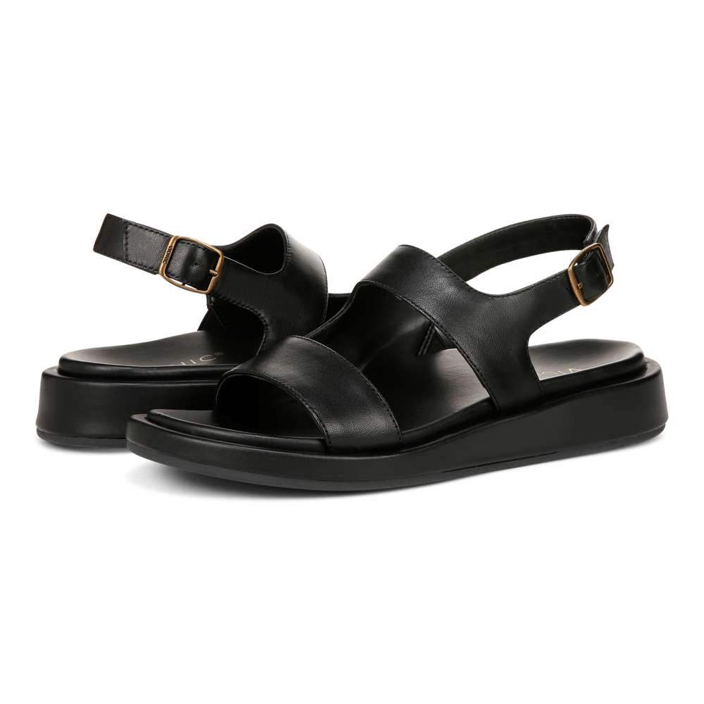 Madera Slingback Sandal - Black Leather