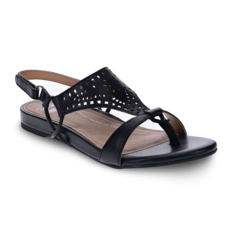 Maggie Flat Sandal - Black