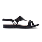 Maggie Flat Sandal - Black