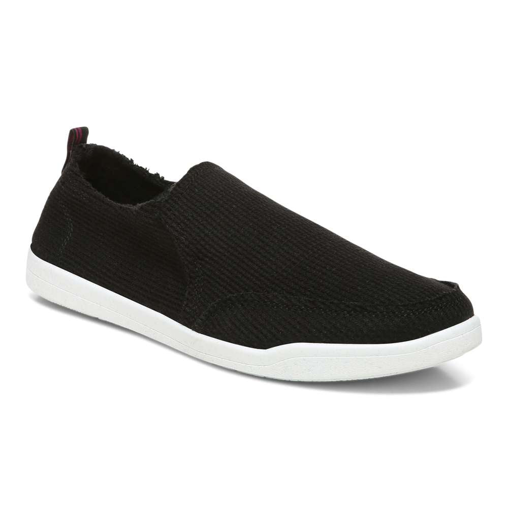 Malibu Slip-On Sneaker - Black Waffle Knit