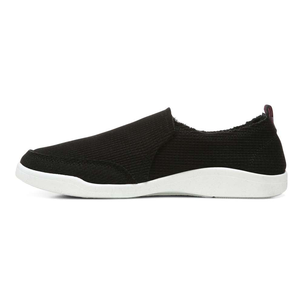 Malibu Slip-On Sneaker - Black Waffle Knit