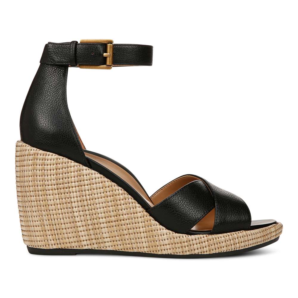 Marina Wedge Sandal - Black