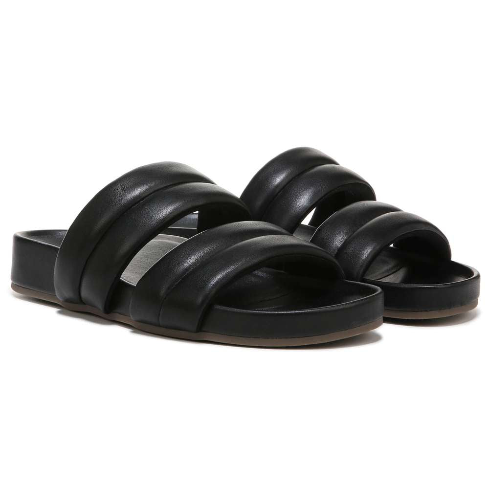 Mayla Slide - Black Nappa