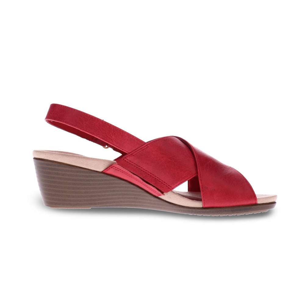 McKenna Wedge Sandal - Red