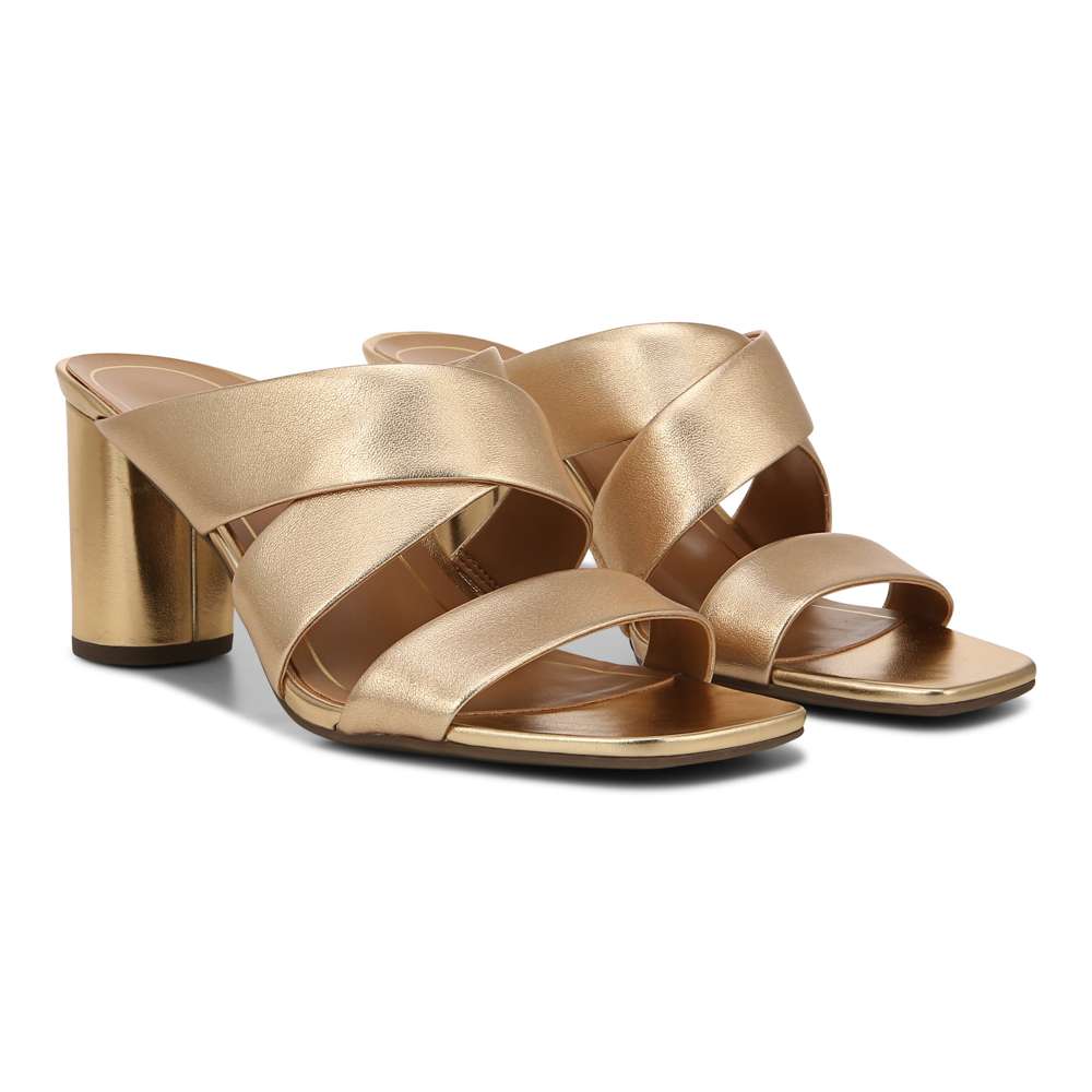 Merlot Heeled Sandal - Gold