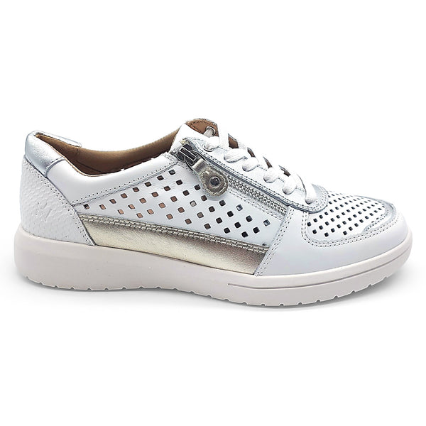 Mia Vita Women's Baxley White Metallic