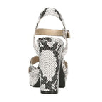 Mia Heeled Sandal - Black/White
