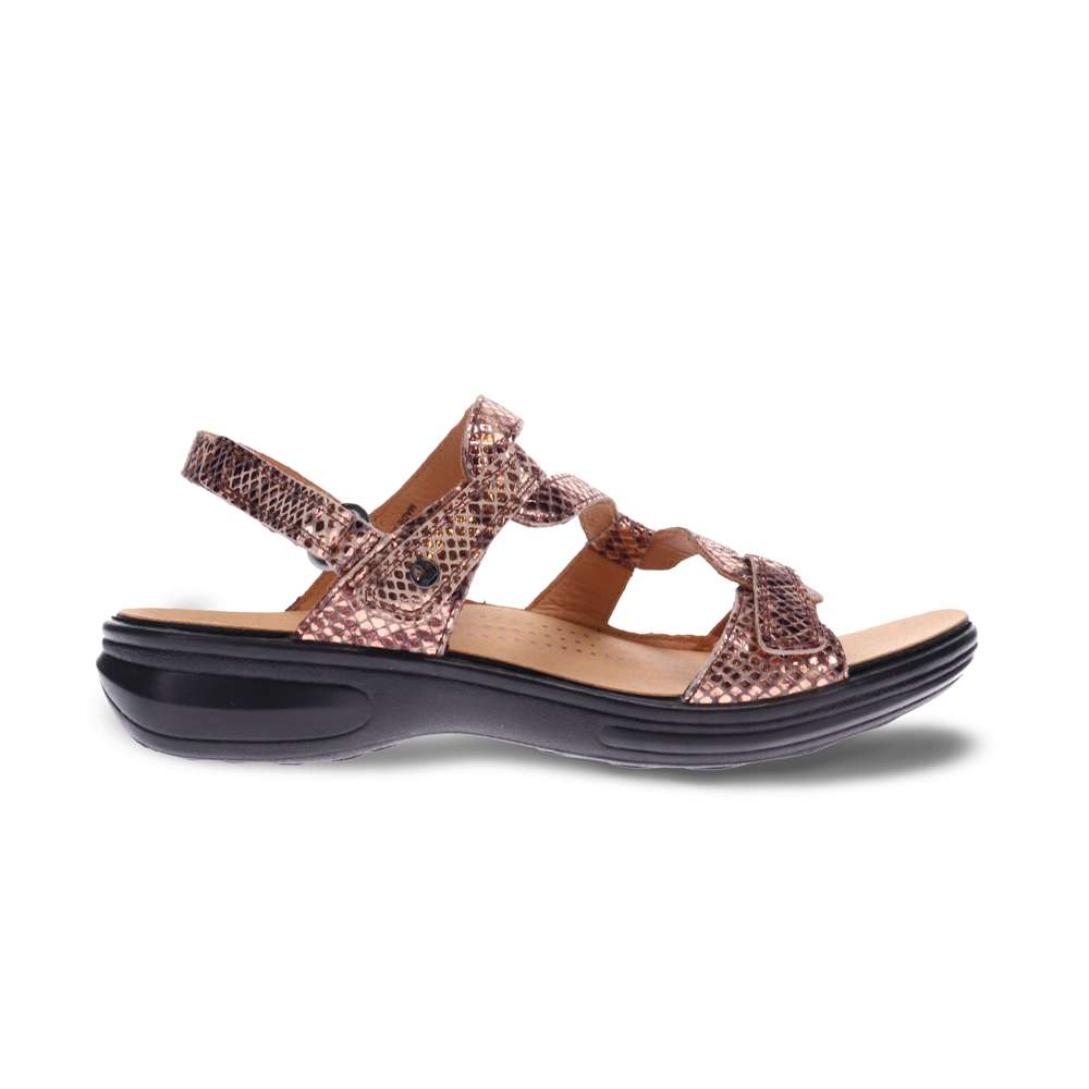 Miami Adjustable Sandal - Bronze Snake