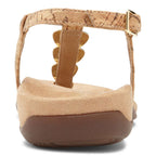 Miami T-Strap Sandal - Gold Cork