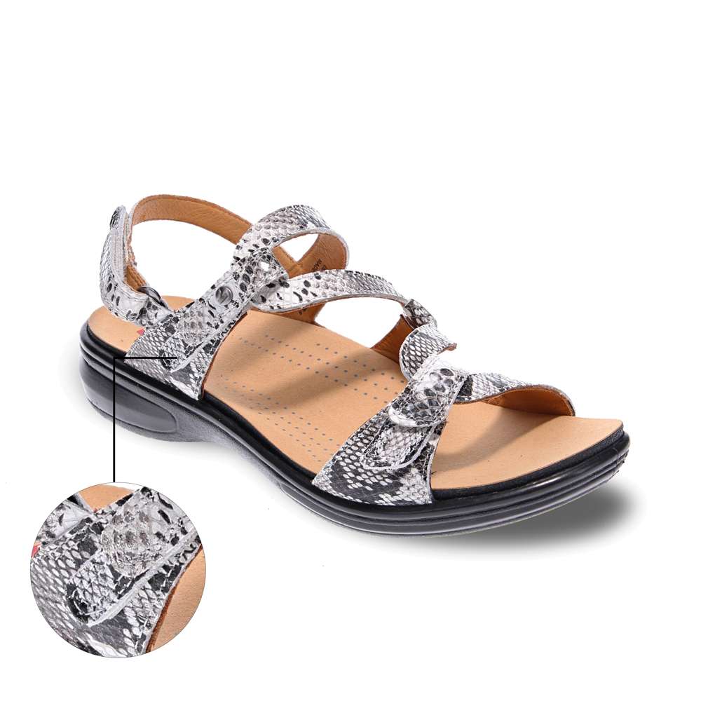 Miami Adjustable Sandal - Natural Snake