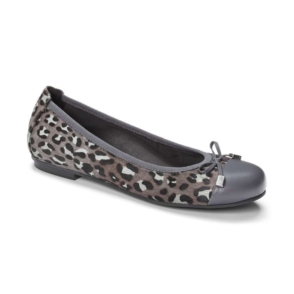 Minna Ballet Flat - Grey Leopard