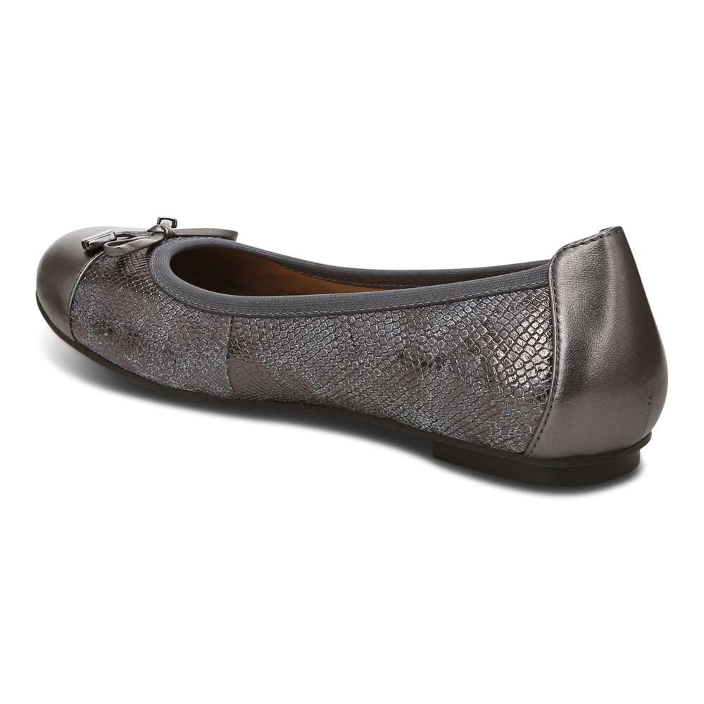 Minna Ballet Flat - Pewter Snake