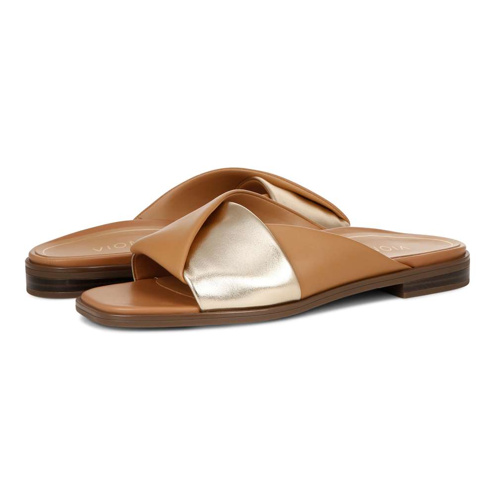 Miramar Slide - Camel/Gold