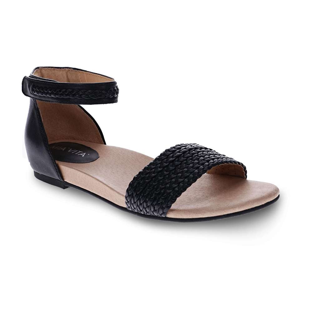 Moira Flat Sandal - Black