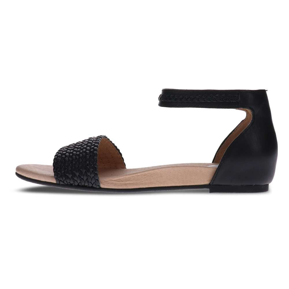 Moira Flat Sandal - Black