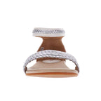 Moira Flat Sandal - Pearl White