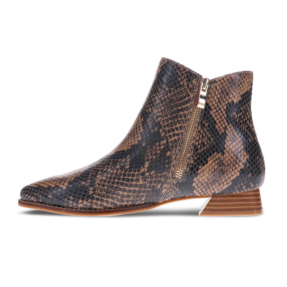 Felicity Ankle Boot - Brown Snake