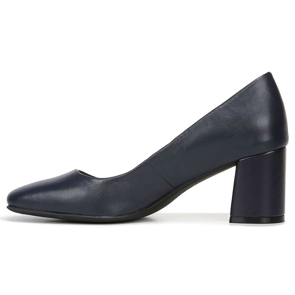 Willow Block Heel - Navy