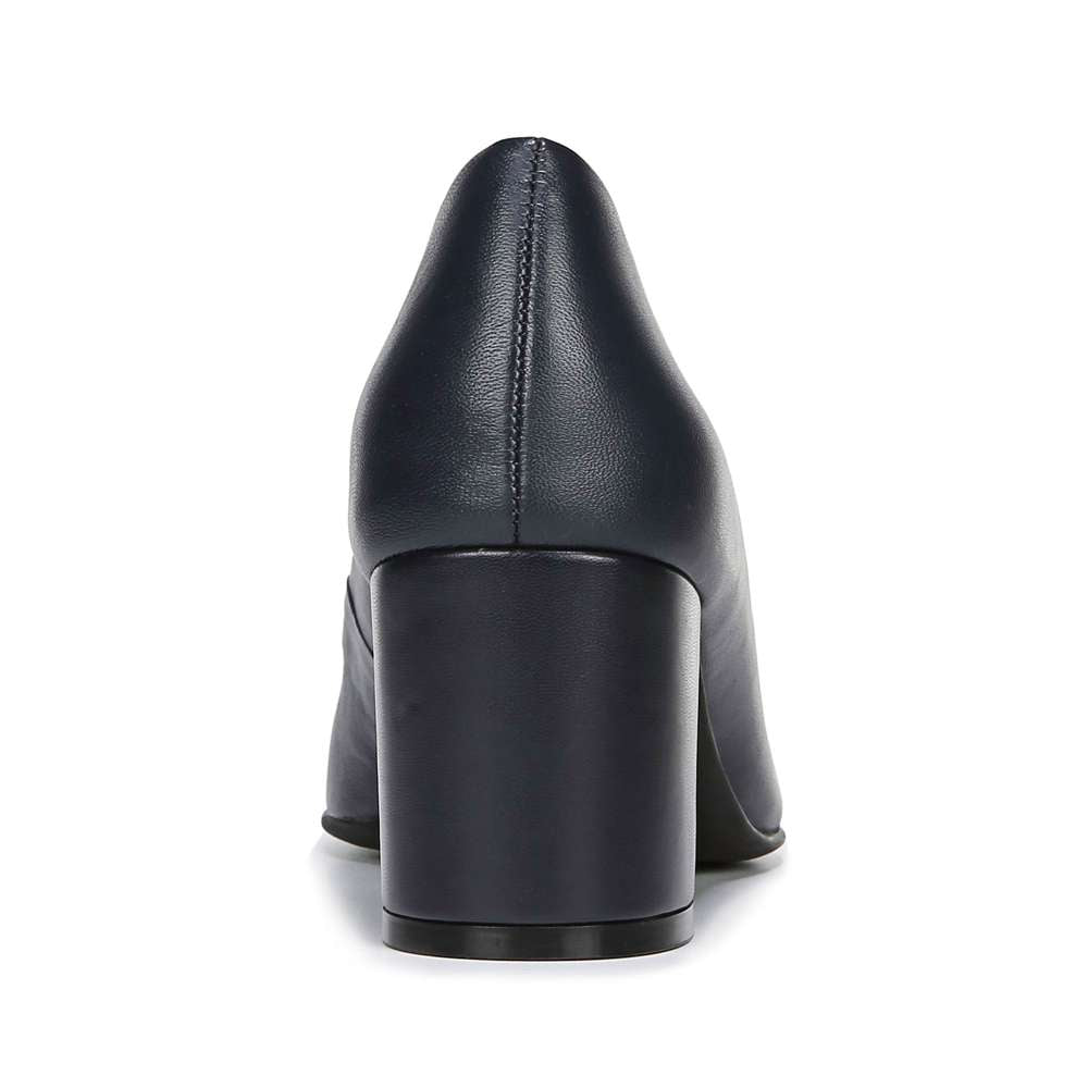 Willow Block Heel - Navy