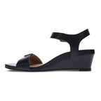 Nadia Wedge Sandal - Black
