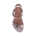 Nadia Wedge Sandal - Pewter