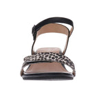 Nelly Wedge Sandal - Black Ocelot