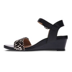 Nelly Wedge Sandal - Black Ocelot