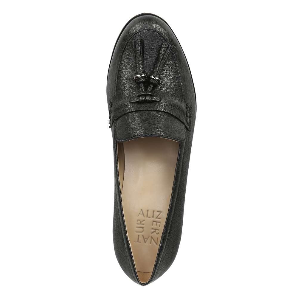 Nina Heeled Loafer - Black