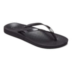 Noosa Solid Toe Post Sandal - Black/Black